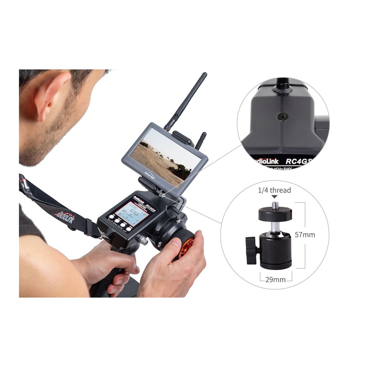 Radio RC4GS V3 2.4Ghz 5 voies + R6FG RadioLink RadioLink RDL-RC4GS-V3-SET - 5