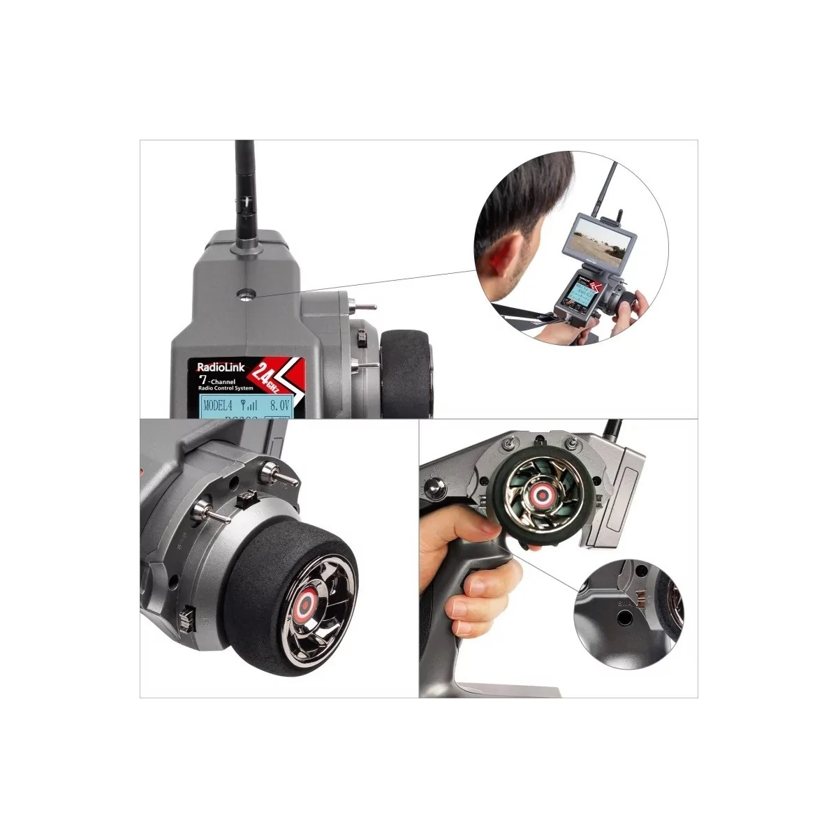 Radio RC6GS V3 2.4Ghz 7 voies + R7FG RadioLink RadioLink RDL-RC6GS-V3-SET - 2