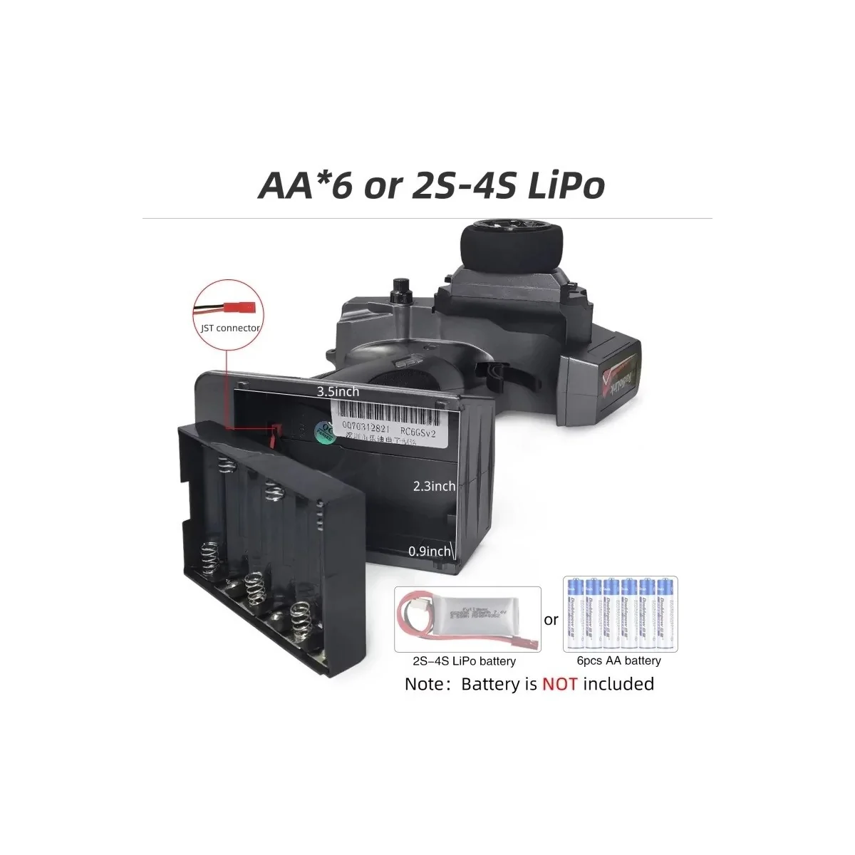 Radio RC6GS V3 2.4Ghz 7 channels + R7FG RadioLink RadioLink RDL-RC6GS-V3-SET - 6