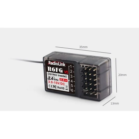 RDL-0-R6FG-Récepteur surface 6 voies R6FG V5 RadioLink