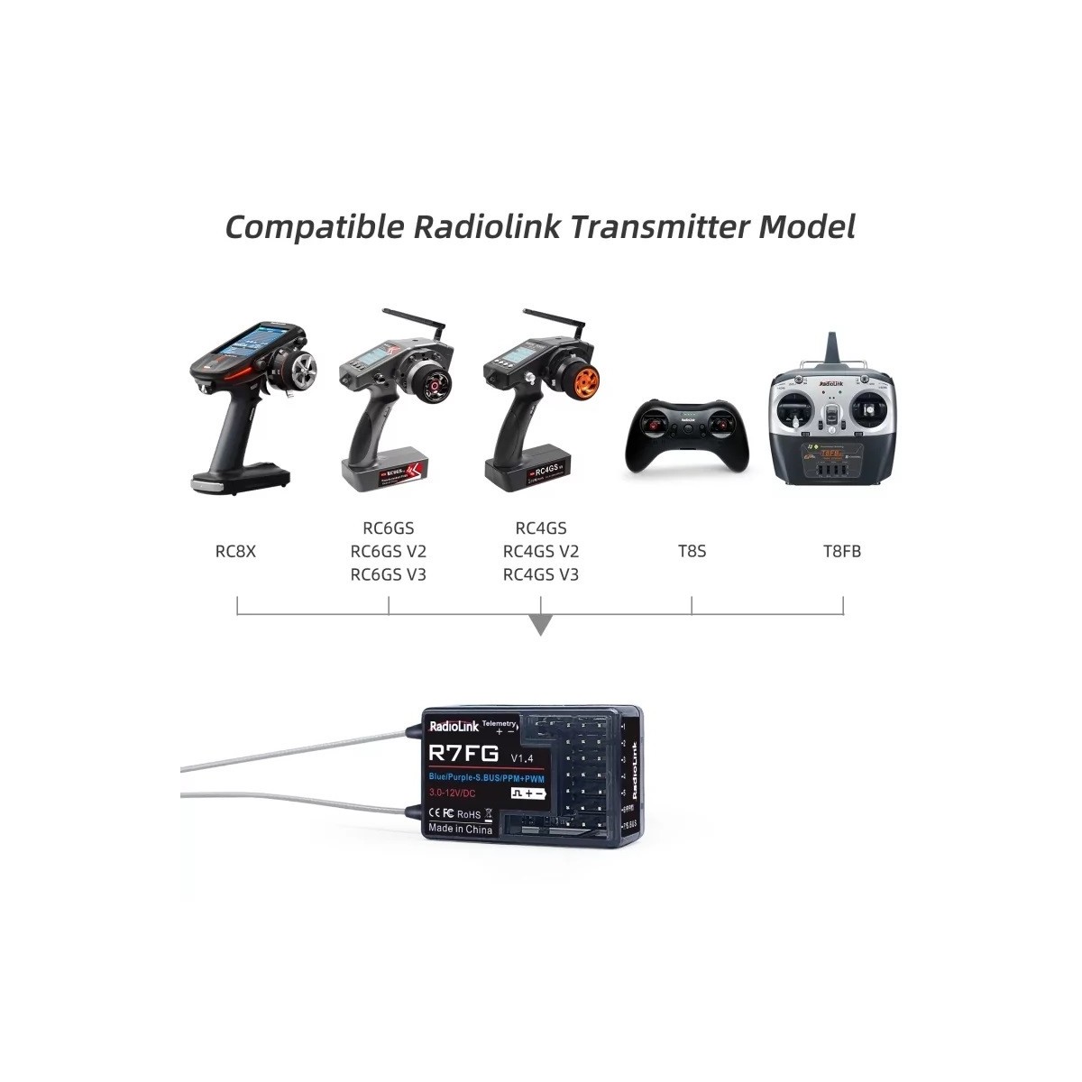R7FG V1.4 RadioLink 7-Way Surface Receiver RadioLink RDL-0-R7FG - 5