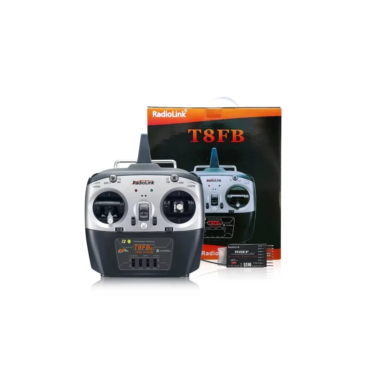 T8FB BT 2.4Ghz 8-Channel Radio + R8EF RadioLink RadioLink RDL-T8FB-BT-SET - 1 T8FB BT 2.4Ghz 8-Channel Radio + R8EF RadioLink RadioLink RDL-T8FB-BT-SET - 1