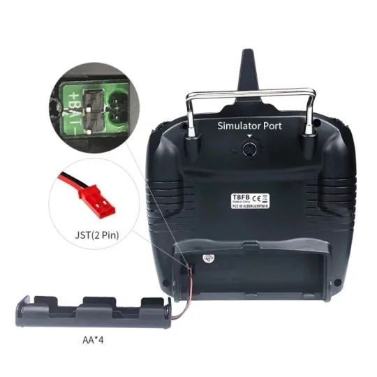 T8FB BT 2.4Ghz 8-Channel Radio + R8EF RadioLink RadioLink RDL-T8FB-BT-SET - 6 RDL-T8FB-BT-SET-T8FB BT 2.4Ghz 8-Channel Radio + R8EF RadioLink - RDL-T8FB-BT-SET