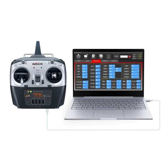 T8FB BT 2.4Ghz 8-Channel Radio + R8EF RadioLink RadioLink RDL-T8FB-BT-SET - 10 RDL-T8FB-BT-SET-T8FB BT 2.4Ghz 8-Channel Radio + R8EF RadioLink - RDL-T8FB-BT-SET