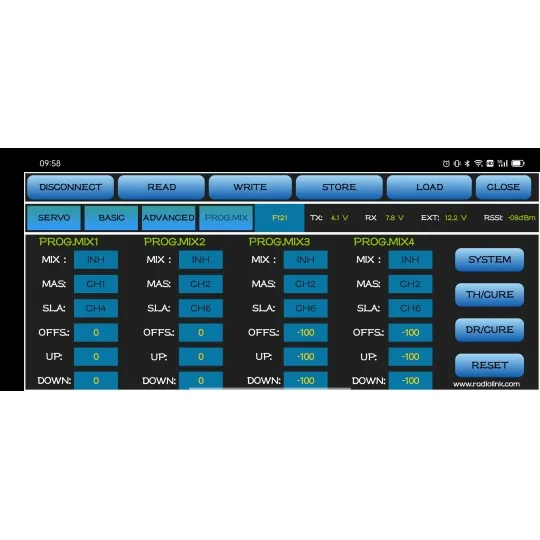 RDL-T8FB-BT-SET-Radio T8FB BT 2.4Ghz 8 voies + R8EF RadioLink - RDL-T8FB-BT-SET