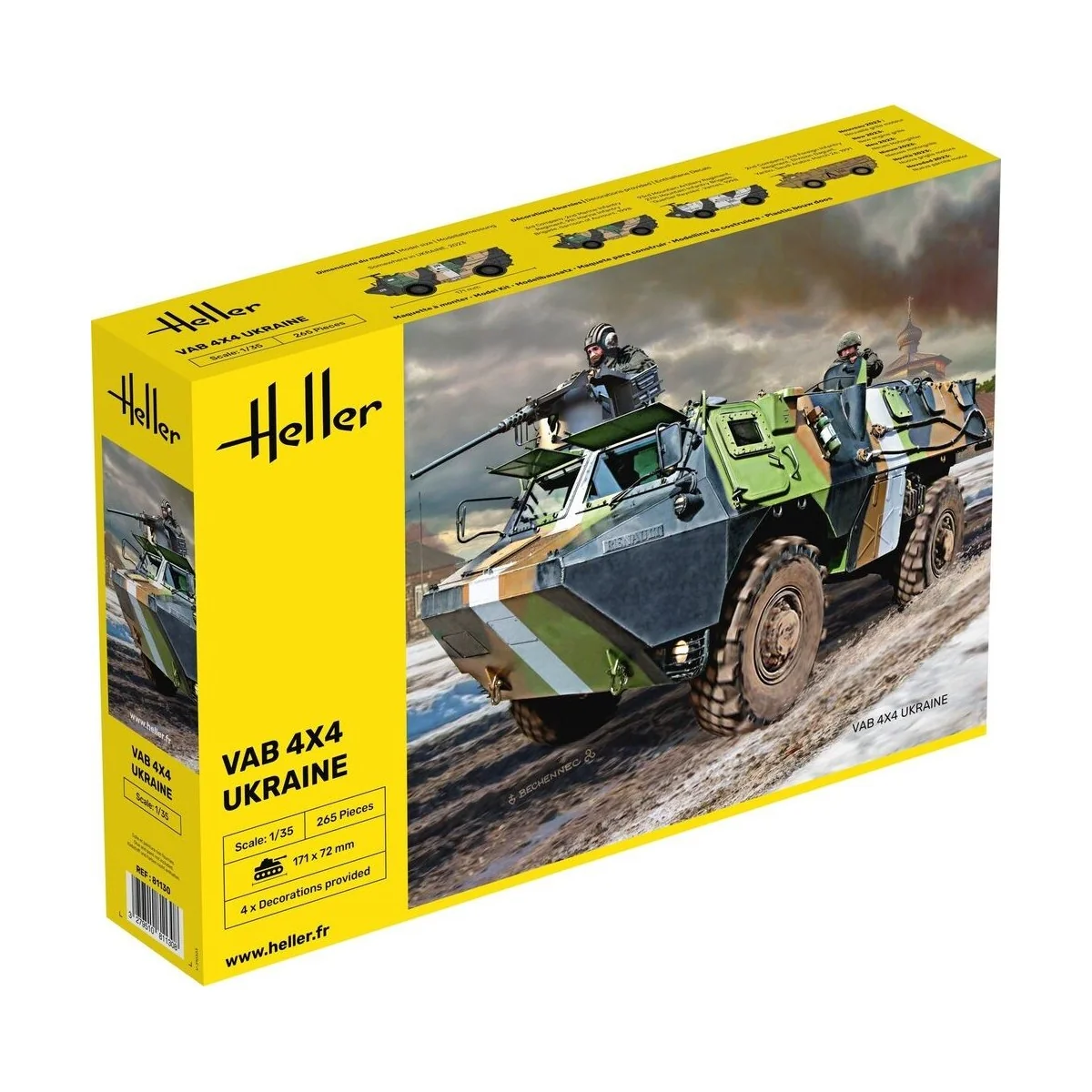Véhicule VAB 4x4 Ukraine 1/35 Heller Heller HEL-81130 - 1 Véhicule VAB 4x4 Ukraine 1/35 Heller Heller HEL-81130 - 1