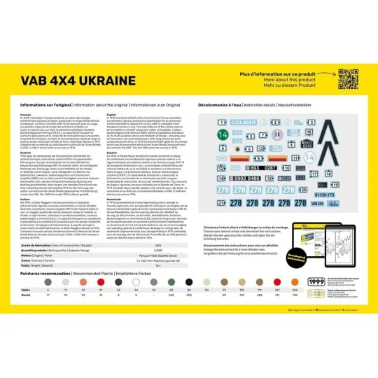 HEL-81130-Véhicule VAB 4x4 Ukraine 1/35 Heller - HEL-81130