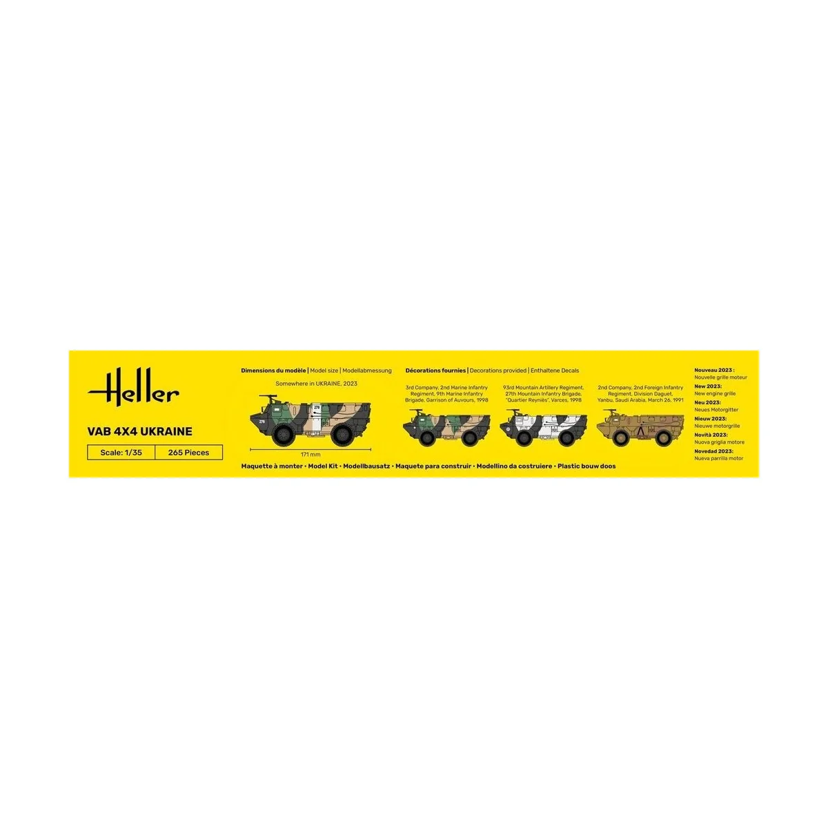Véhicule VAB 4x4 Ukraine 1/35 Heller Heller HEL-81130 - 4 Véhicule VAB 4x4 Ukraine 1/35 Heller Heller HEL-81130 - 4