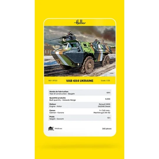HEL-81130-Véhicule VAB 4x4 Ukraine 1/35 Heller