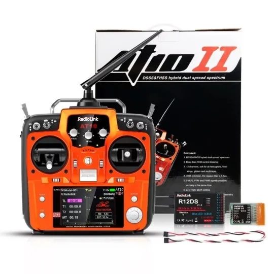 RDL-AT10II-SET-Radio AT10II 2.4Ghz 12 voies + R12DS + PRM-01 RadioLink - RDL-AT10II-SET