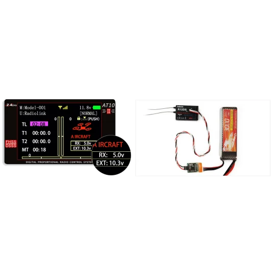 RDL-AT10II-SET-Radio AT10II  2.4Ghz 12 voies + R12DS + PRM-01 RadioLink