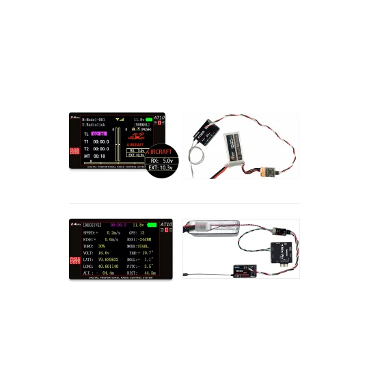 RDL-AT10II-SET-Radio AT10II  2.4Ghz 12 voies + R12DS + PRM-01 RadioLink
