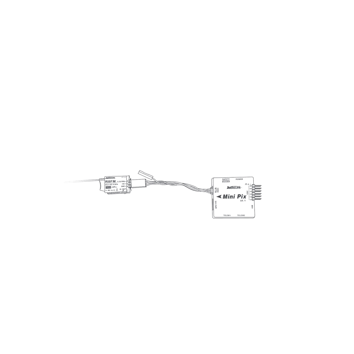 Récepteur 8 voies R8FM signal SBUS/PPM RadioLink RadioLink RDL-0-R8FM - 2