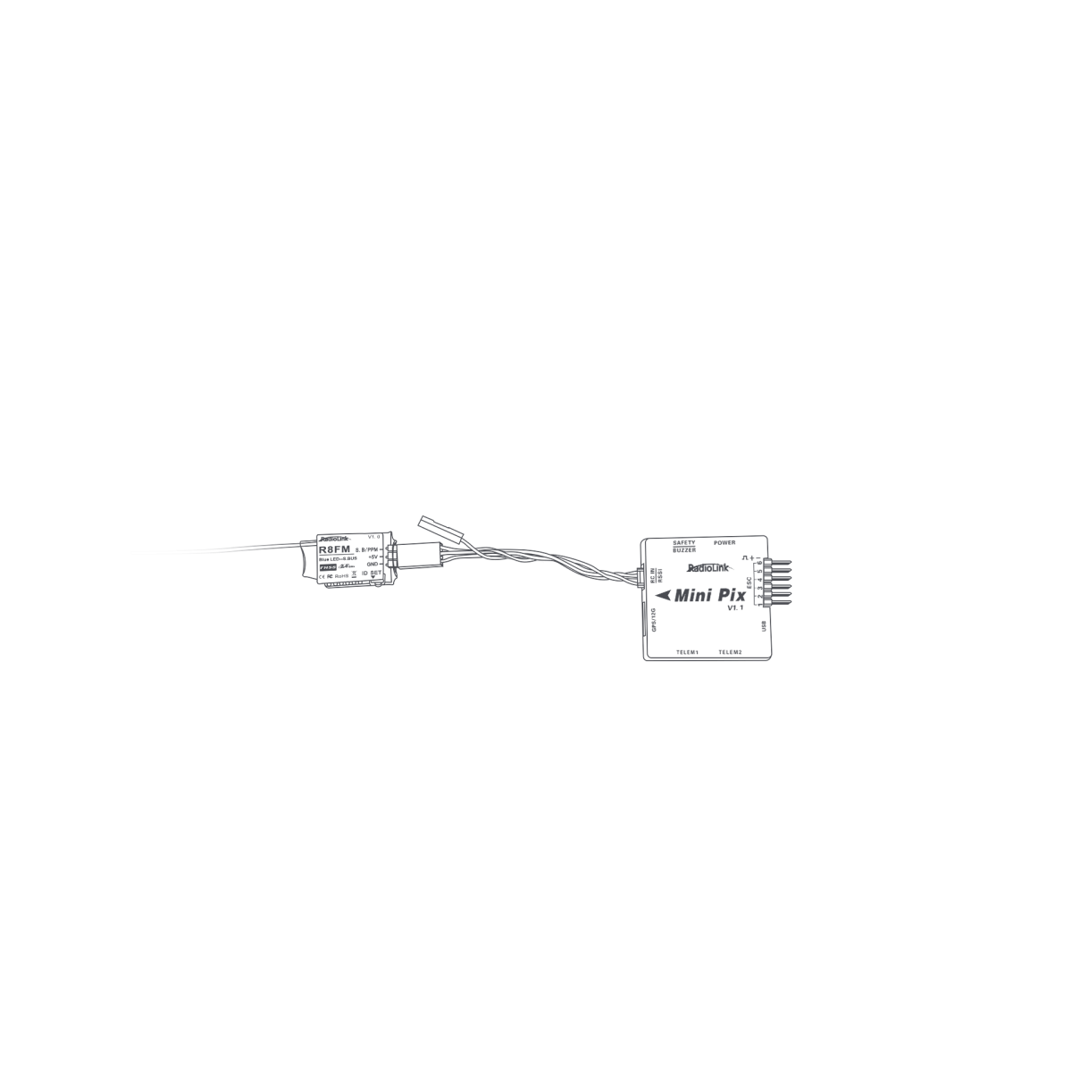 Récepteur 8 voies R8FM signal SBUS/PPM RadioLink RadioLink RDL-0-R8FM - 2