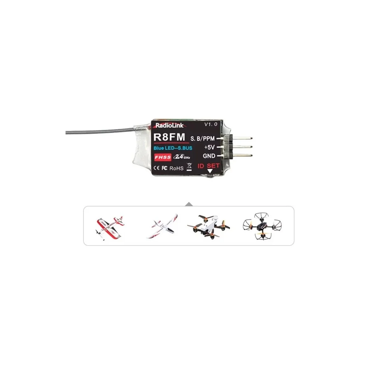 Récepteur 8 voies R8FM signal SBUS/PPM RadioLink RadioLink RDL-0-R8FM - 5