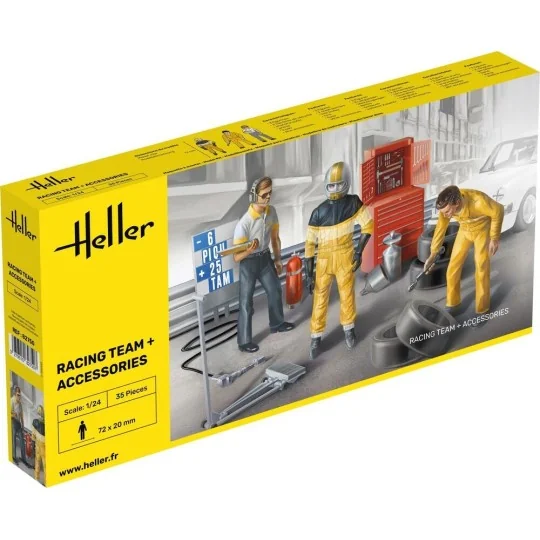 HEL-82750-Personnages Racing Team 1/24 Heller