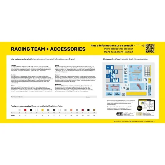 HEL-82750-Personnages Racing Team 1/24 Heller - HEL-82750