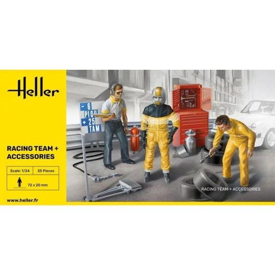 HEL-82750-Personnages Racing Team 1/24 Heller