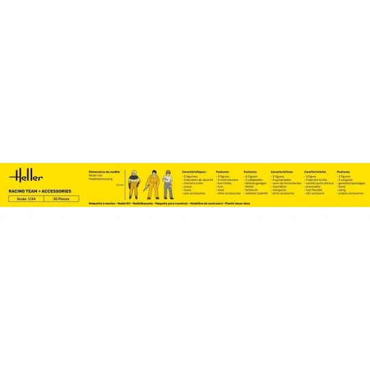 HEL-82750-Personnages Racing Team 1/24 Heller - HEL-82750