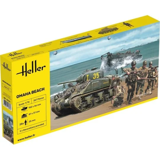 Battle of Omaha Beach 1/72 Heller Heller HEL-50332 - 1 HEL-50332-Battle of Omaha Beach 1/72 Heller - HEL-50332