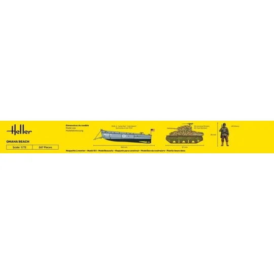 Battle of Omaha Beach 1/72 Heller Heller HEL-50332 - 3 HEL-50332-Battle of Omaha Beach 1/72 Heller - HEL-50332