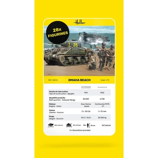 Battle of Omaha Beach 1/72 Heller Heller HEL-50332 - 4 HEL-50332-Battle of Omaha Beach 1/72 Heller - HEL-50332