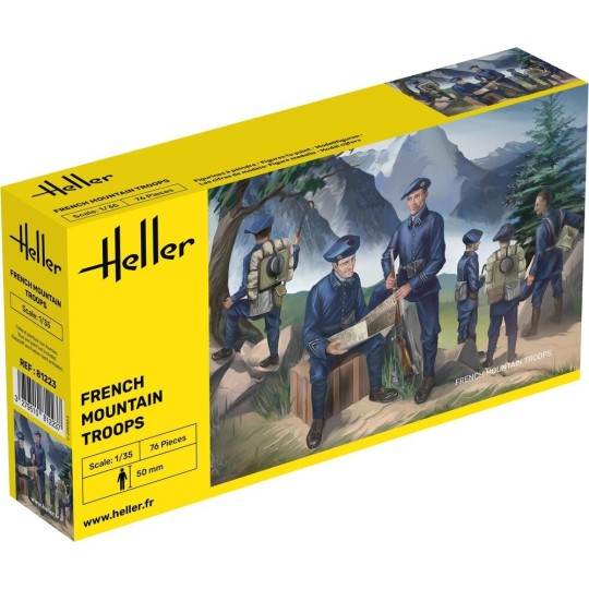 HEL-81223-Personnages Troupes françaises de montagne 1/35 Heller