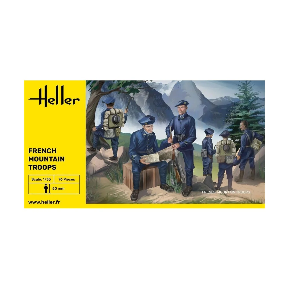 Characters French Mountain Troops 1/35 Heller Heller HEL-81223 - 2 Characters French Mountain Troops 1/35 Heller Heller HEL-81223 - 2