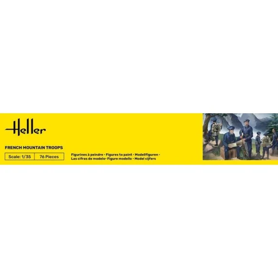 HEL-81223-Personnages Troupes françaises de montagne 1/35 Heller - HEL-81223