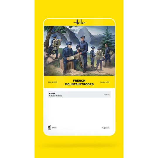 HEL-81223-Personnages Troupes françaises de montagne 1/35 Heller