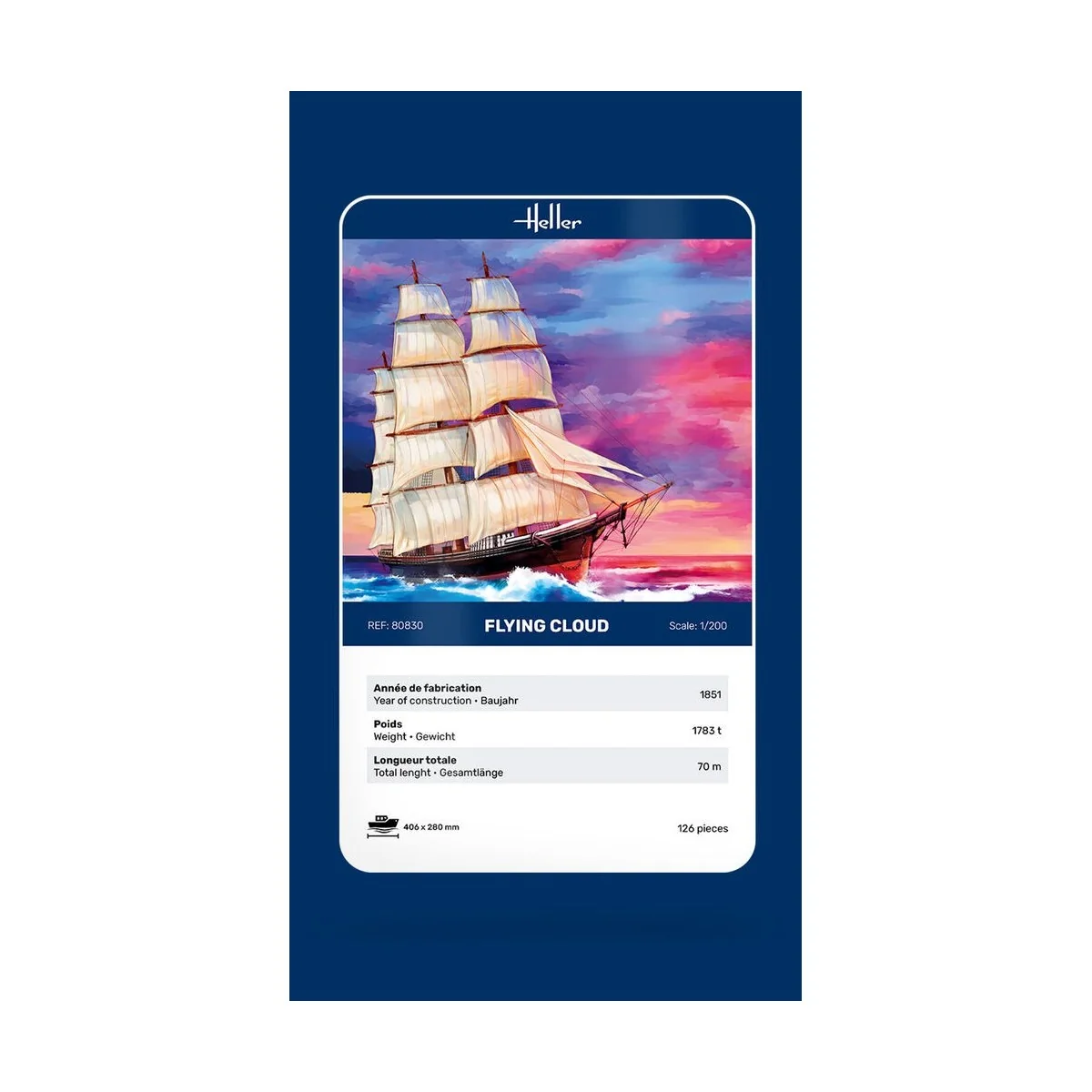 Boat Flying Cloud 1/200 Heller Heller HEL-80830 - 4