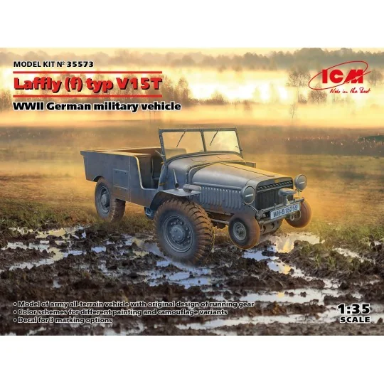 German military vehicle Laffly (f) typ V15T 1/35 ICM 35573 - 1 35573-German military vehicle Laffly (f) typ V15T 1/35 ICM - 35573