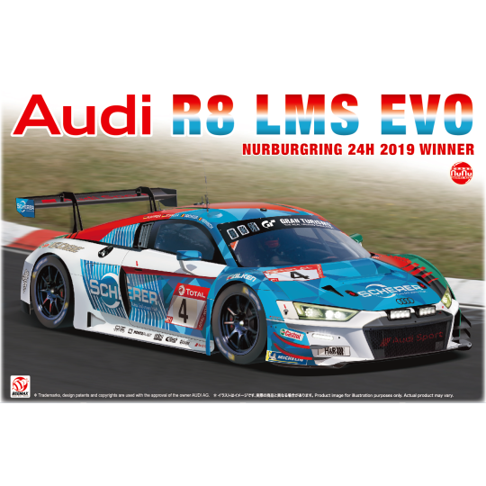 Audi R8 LMS EVO 1/24 Beemax - Nunu PN24026 - 1 PN24026-Audi R8 LMS EVO 1/24 Beemax - Nunu - PN24026