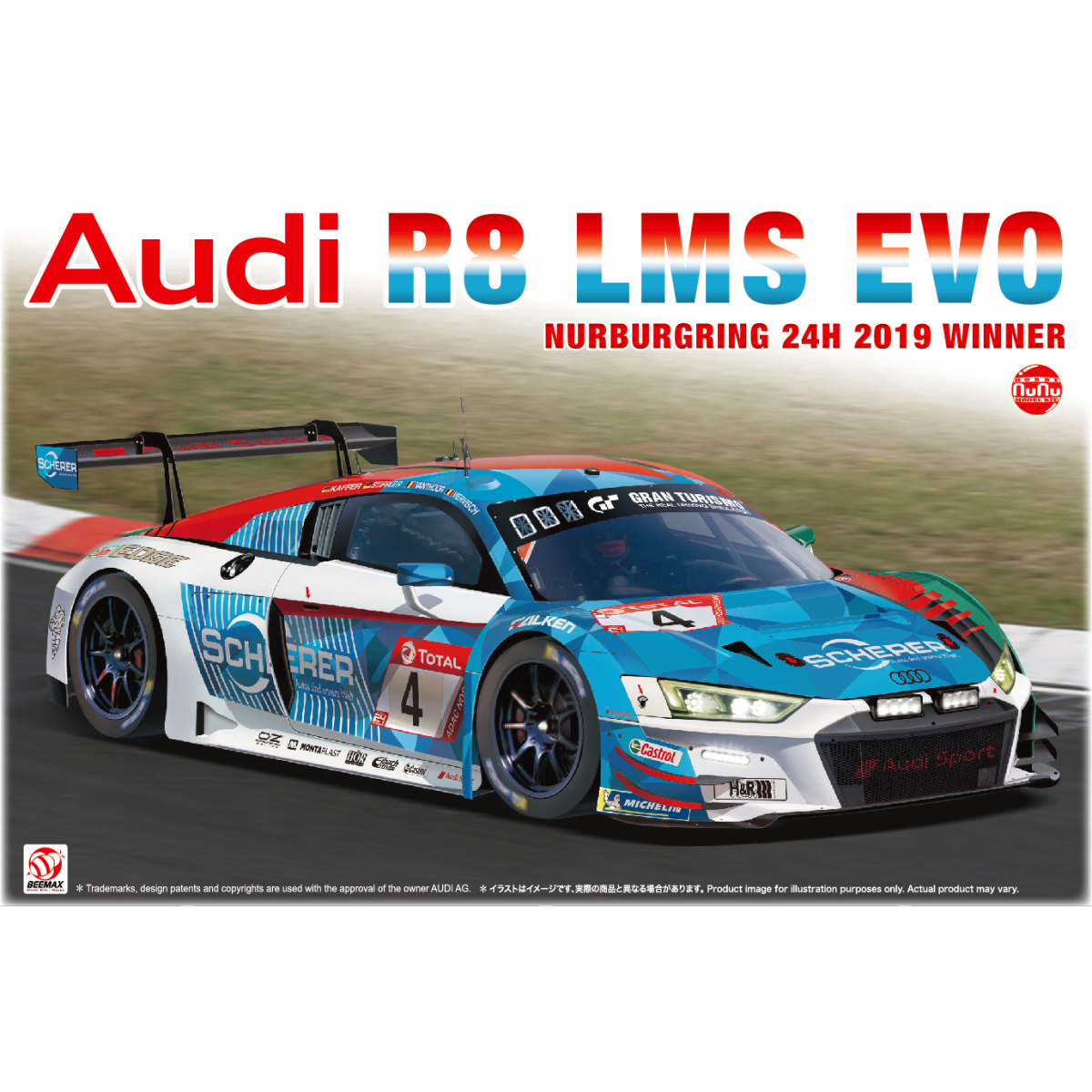 Audi R8 LMS EVO 1/24 Beemax - Nunu PN24026 - 1 Audi R8 LMS EVO 1/24 Beemax - Nunu PN24026 - 1