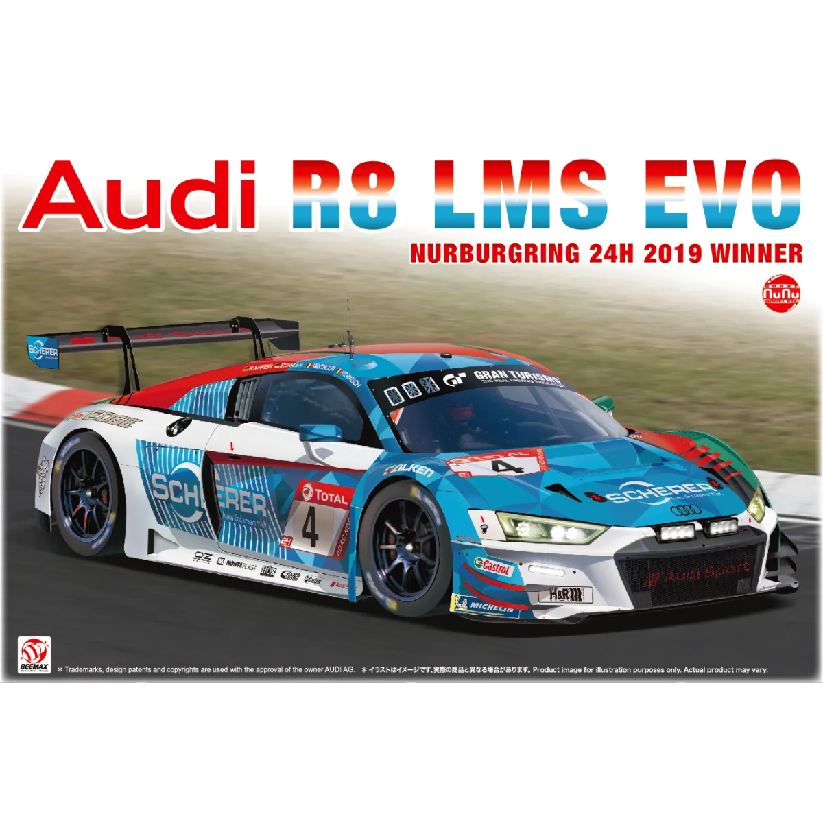 Audi R8 LMS EVO 1/24 Beemax - Nunu PN24026 - 1 Audi R8 LMS EVO 1/24 Beemax - Nunu PN24026 - 1