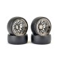 FAST1355BC-D19-Drift wheels D1 chrome black 20 spokes 26mm 1/10 (4) Fastrax
