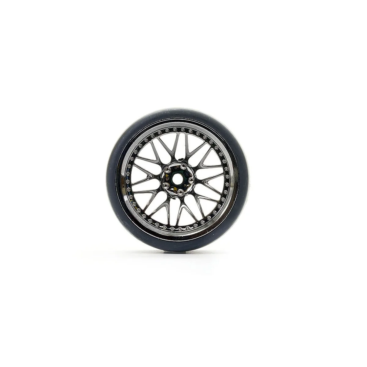 Drift wheels D1 chrome black 20 spokes 26mm 1/10 (4) Fastrax Fastrax FAST1355BC-D19 - 2