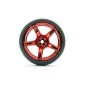 FAST1351MR-D13-Drift wheels D1 bright red 5 spokes 26mm 1/10 (4) Fastrax - FAST1351MR-D13