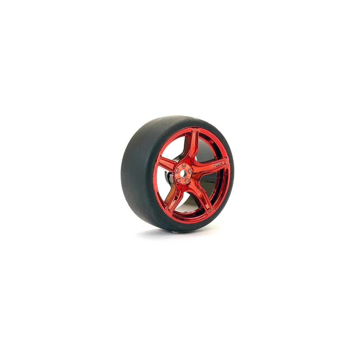 Roues drift D1 rouge brillant 5 rayons 26mm 1/10 (4) Fastrax Fastrax FAST1351MR-D13 - 2