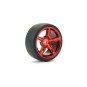 FAST1351MR-D13-Drift wheels D1 bright red 5 spokes 26mm 1/10 (4) Fastrax