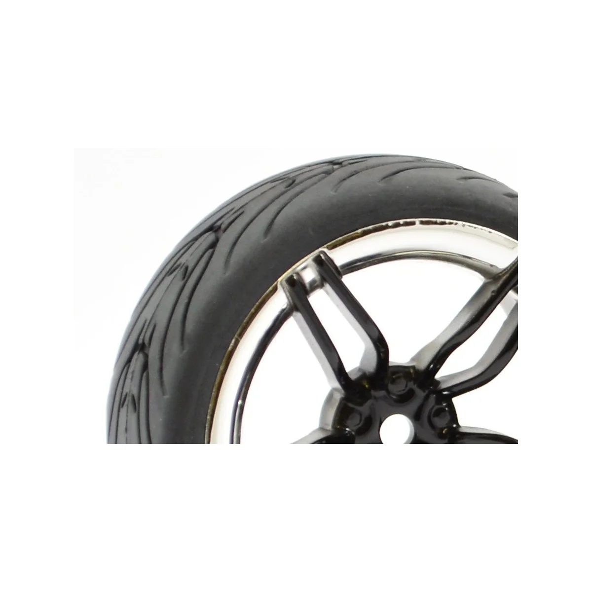 Roues piste chrome noir 10 rayons 26mm 1/10 (4) Fastrax Fastrax FAST0096BC - 2