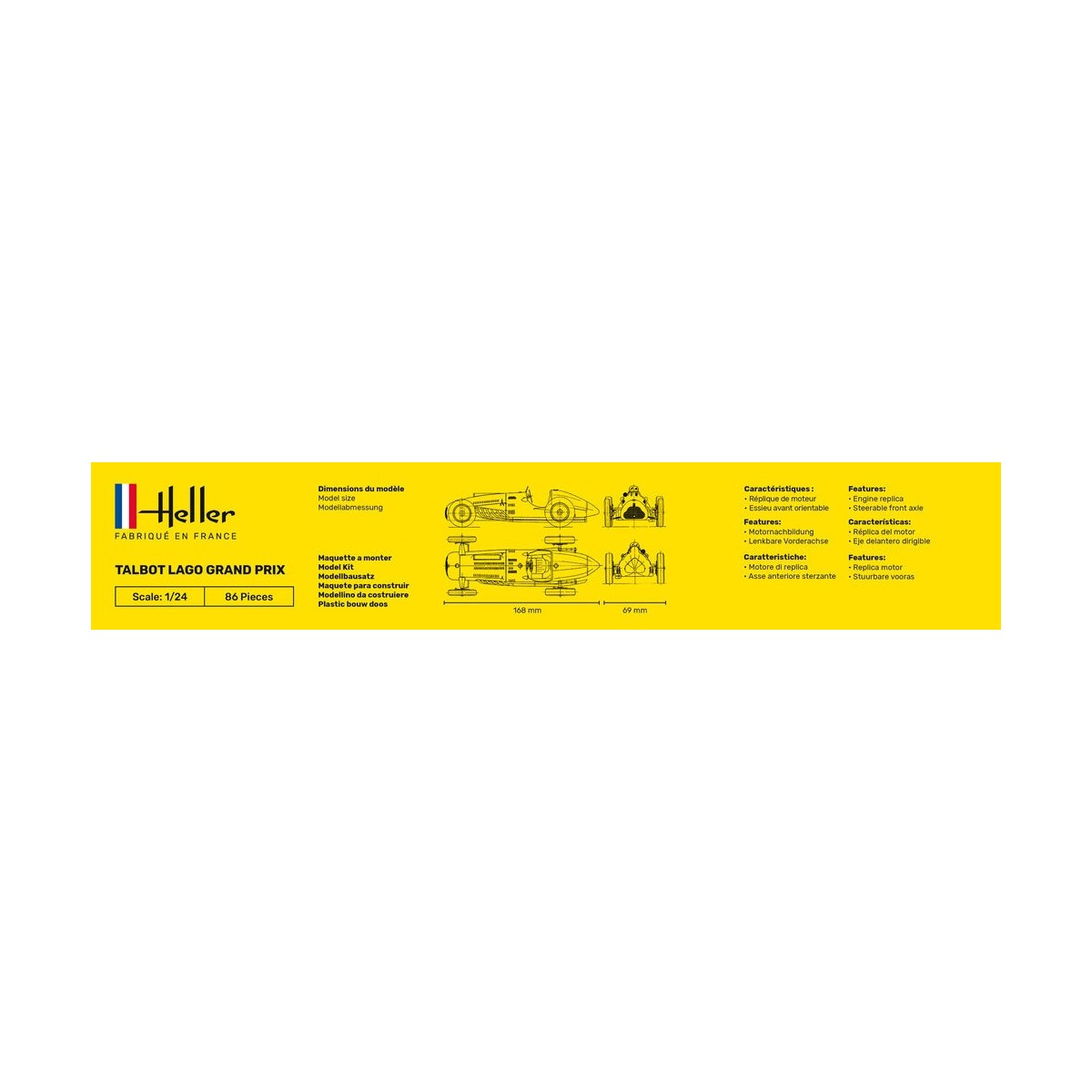Talbot Lago Grand Prix 1/24 Heller Heller HEL-80721 - 4 Talbot Lago Grand Prix 1/24 Heller Heller HEL-80721 - 4