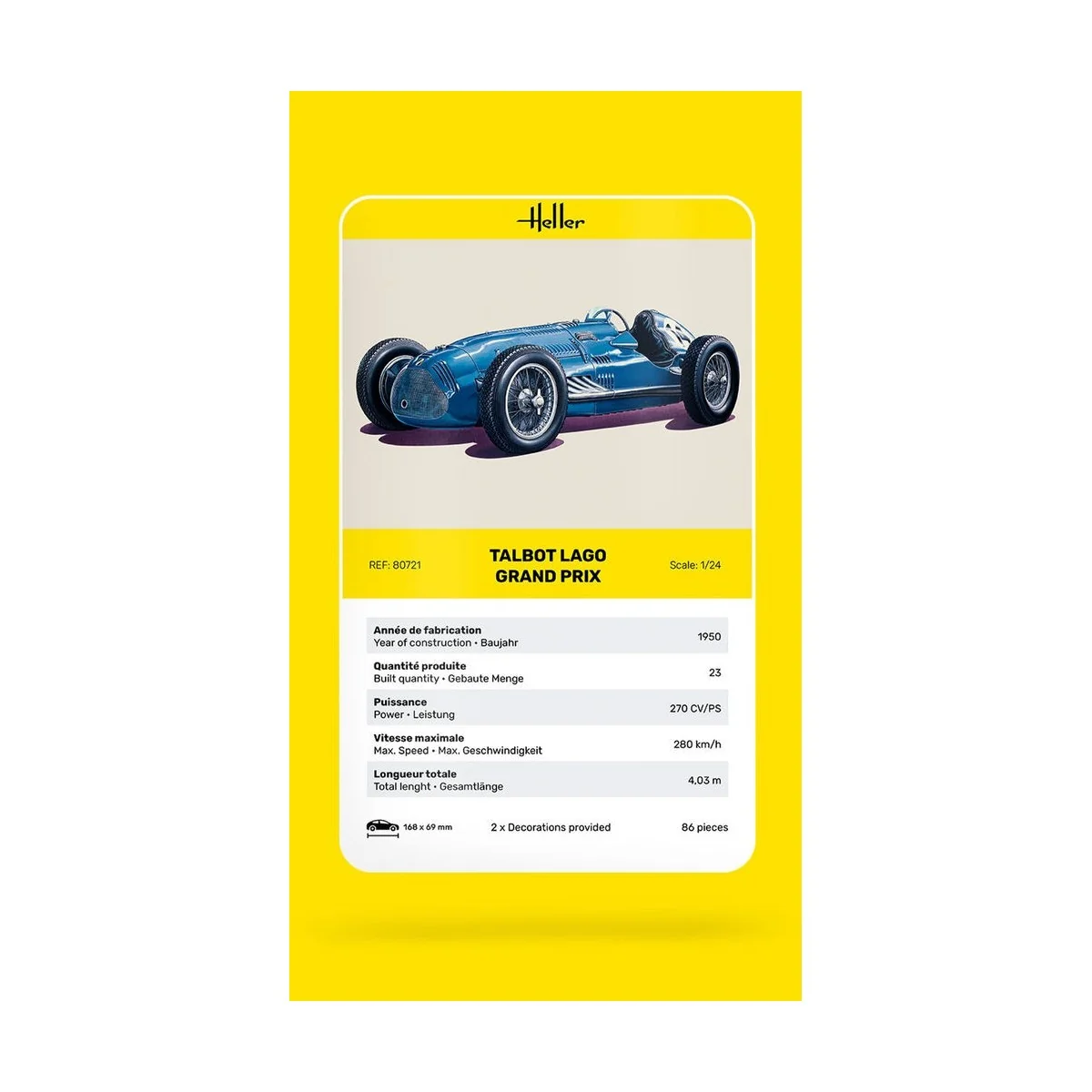 Talbot Lago Grand Prix 1/24 Heller Heller HEL-80721 - 5