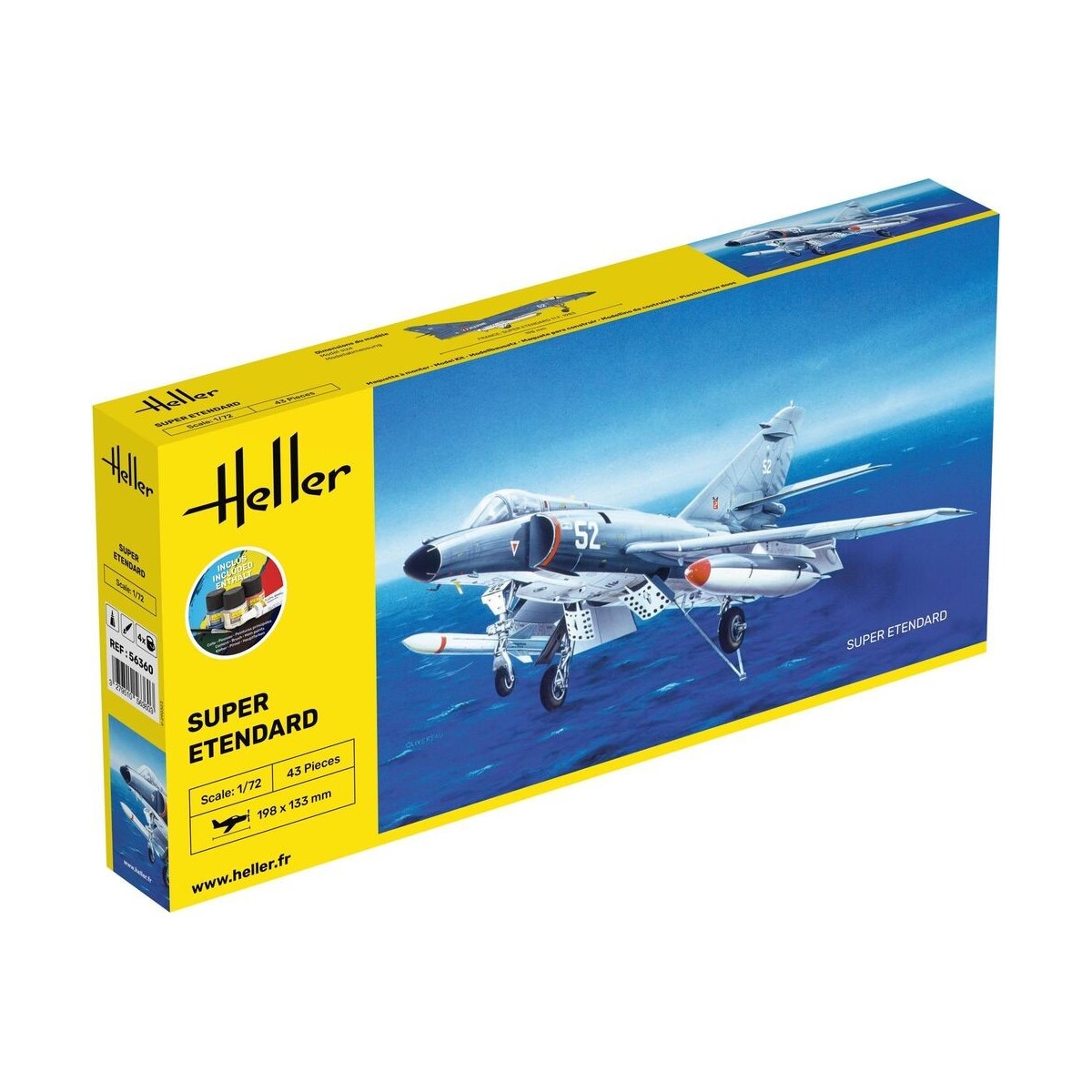 Super Etendard 1/72 Heller + glue and paints Heller HEL-56360 - 1