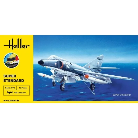 Super Etendard 1/72 Heller + colle et peintures Heller HEL-56360 - 2 HEL-56360-Super Etendard 1/72 Heller + colle et peintures - HEL-56360