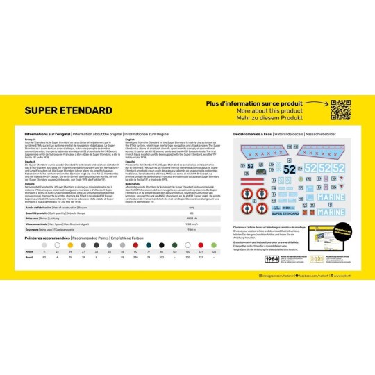 HEL-56360-Super Etendard 1/72 Heller + glue and paints