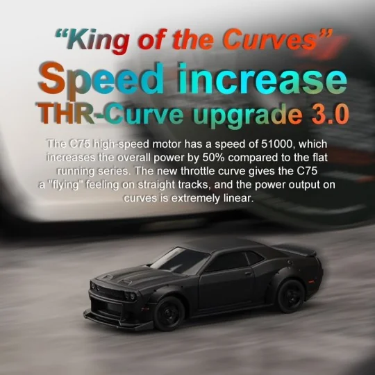 TB-C75-XX-Micro Muscle Car 1/76 RTR Turbo Racing