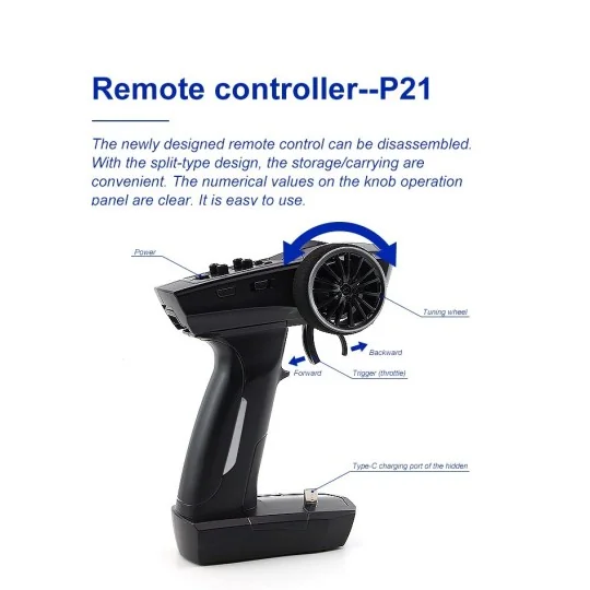 TB-C75-XX-Micro Muscle Car 1/76 RTR Turbo Racing