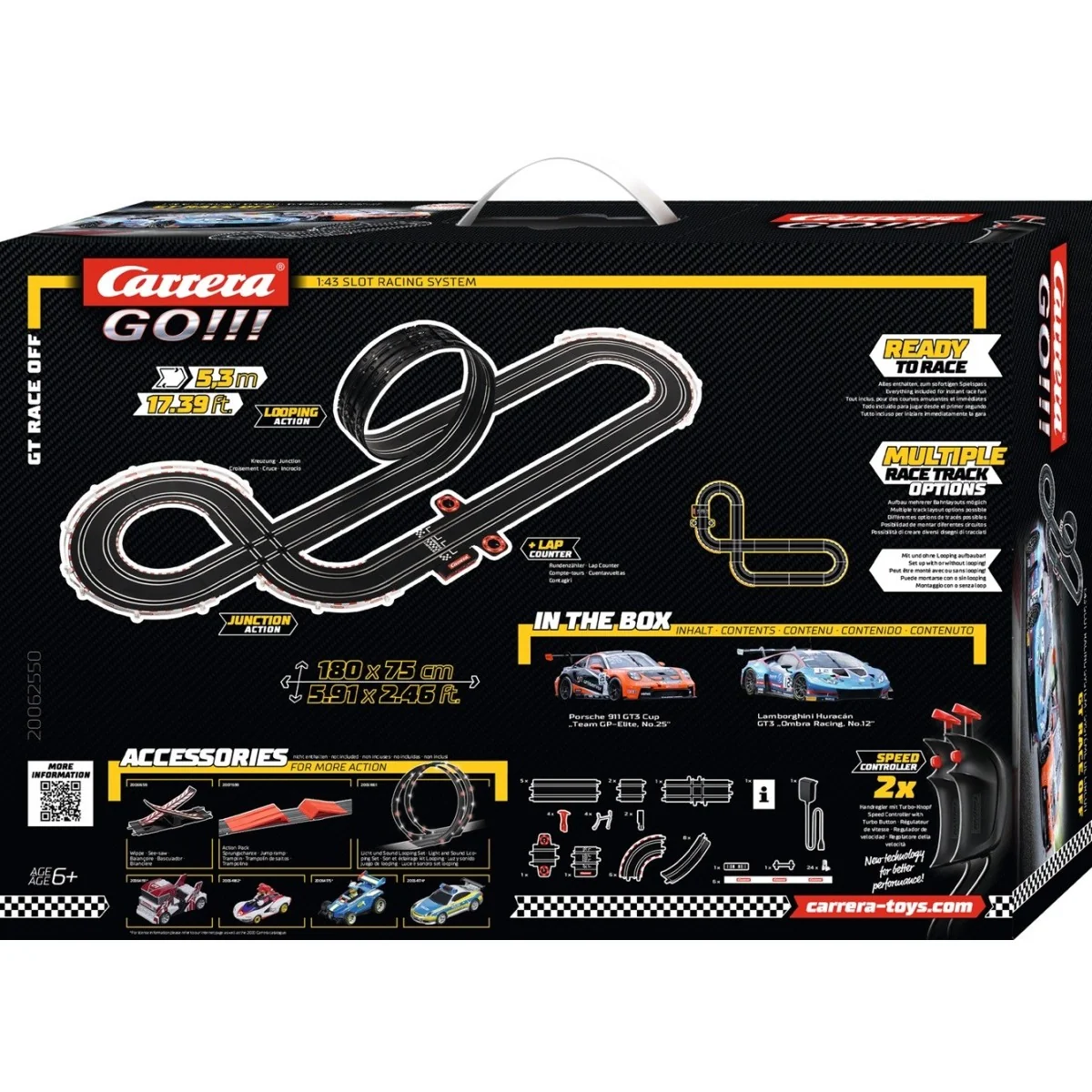 GT Race OFF slot 1/43 Carrera GO!! Carrera 20062550 - 2 GT Race OFF slot 1/43 Carrera GO!! Carrera 20062550 - 2