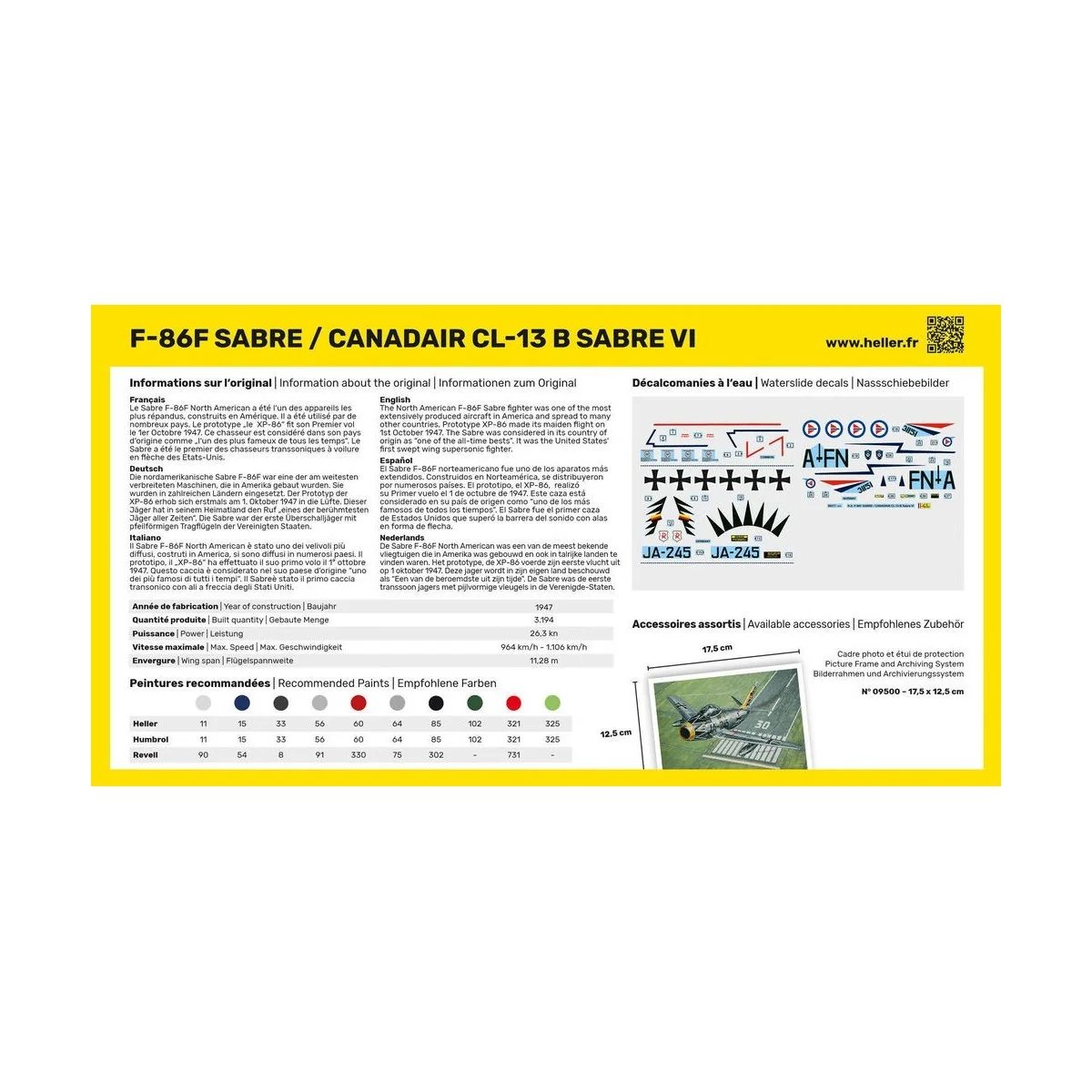 F-86F Sabre / Canadair CL-13 B Sabre VI 1/72 Heller Heller HEL-80277 - 2